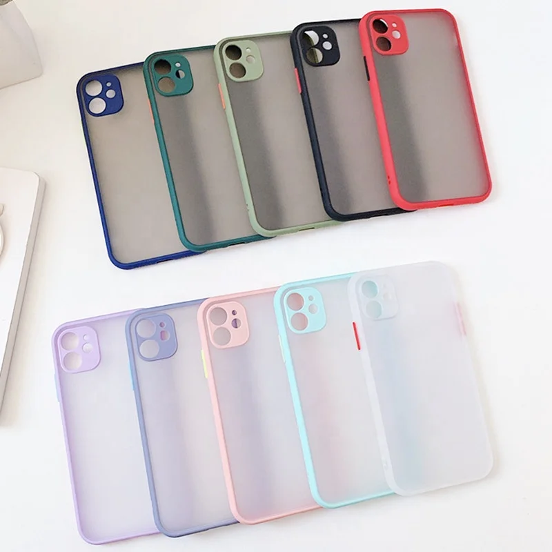 

2021 Hot Selling Wholesale Price Translucent Frosted Matte Silicone Protective cover accessories Phone Case For Iphone 12Pro Max, Multiple colors