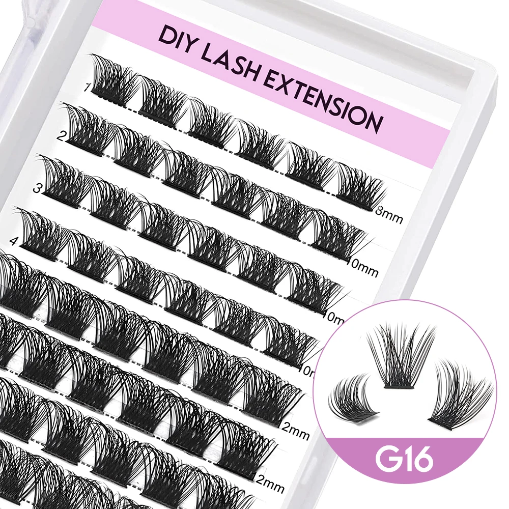 

Wholesale Lashes private label DIY eyelash clusters 3D Faux Mink Silk Segmented Pre-cut Segments Lash Extensions Custom Kit