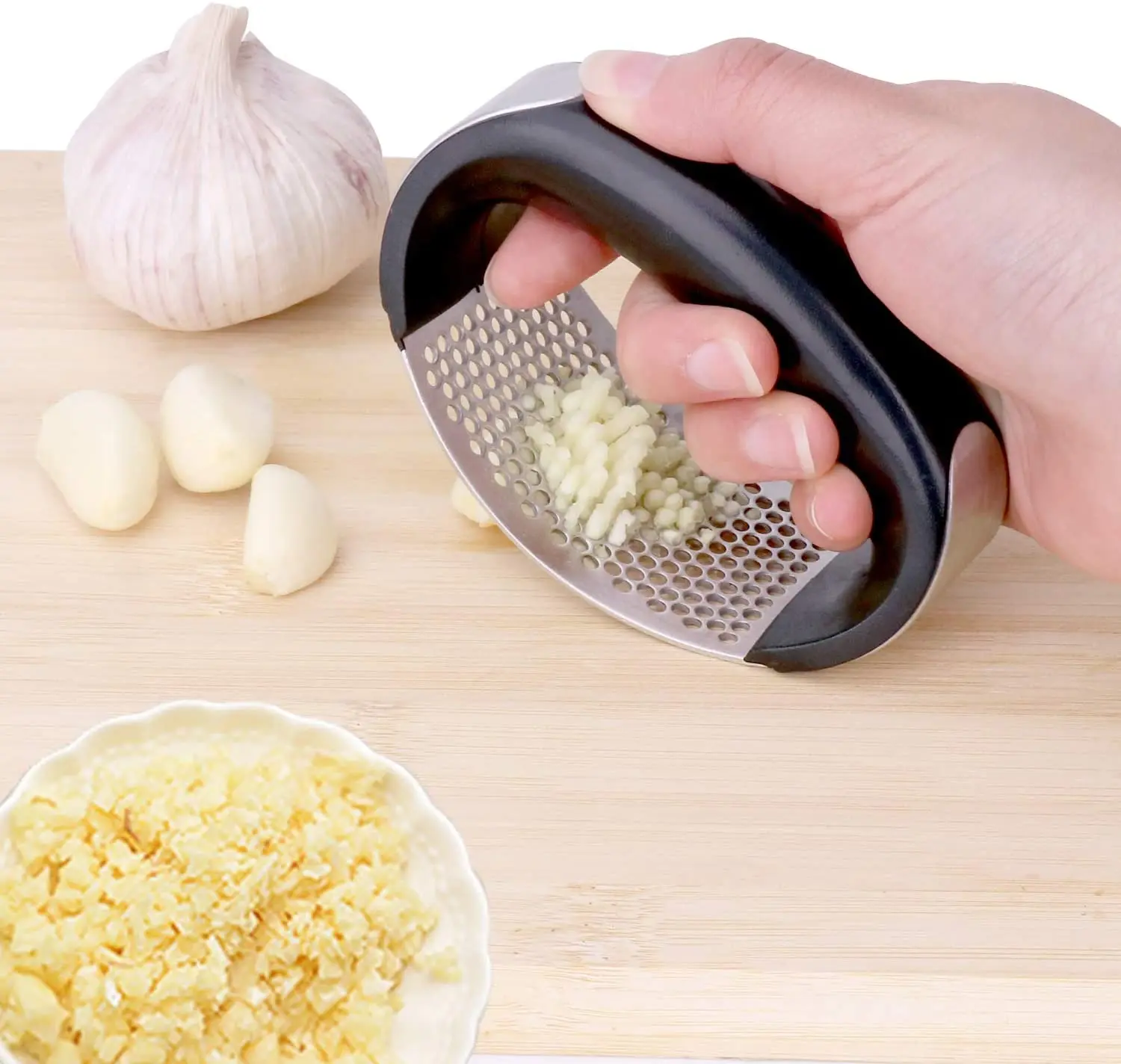 

High quality home kitchen tools stainless steel 304 ginger crusher garlic powder press