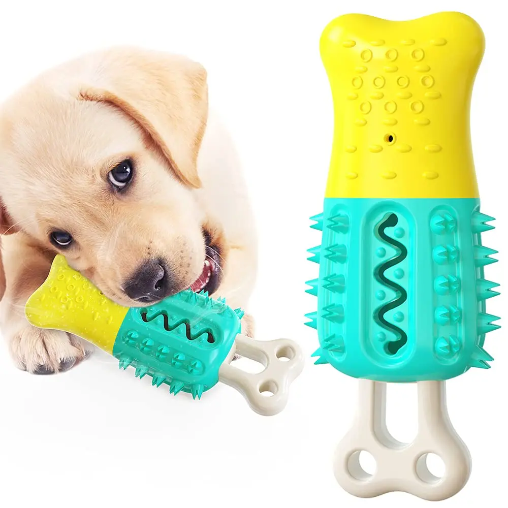 

Drumstick Shape Rubber Pet Cooling Interactive Toys For Aggressive Chewers Durable Dog Toothbrush Chew Toy, Customized color