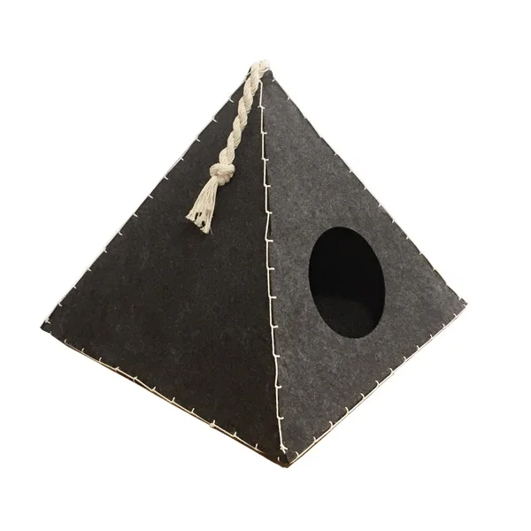 

Cat Bed Cave Eco Friendly 100% Polyester Felt Triangle Cat House Dog Bed, Optional
