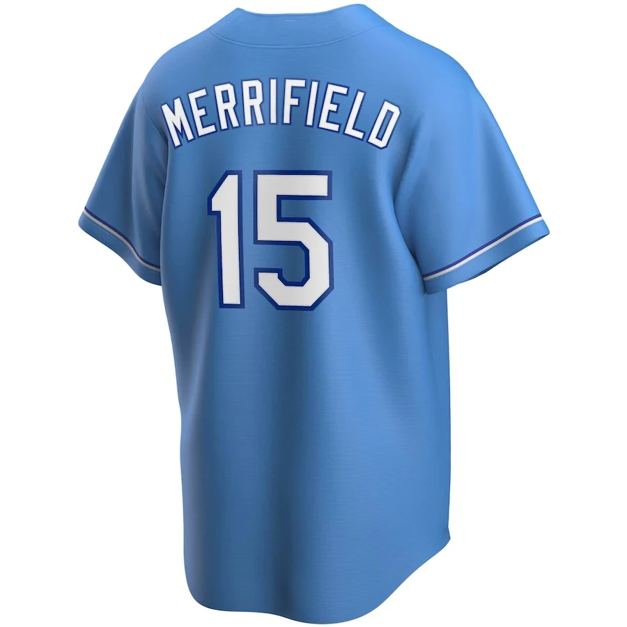 

Customize Men's Kansas City Baseball Jersey #15 Whit Merrifield #16 Andrew Benintendi Royal cheap White Stitched Uniform