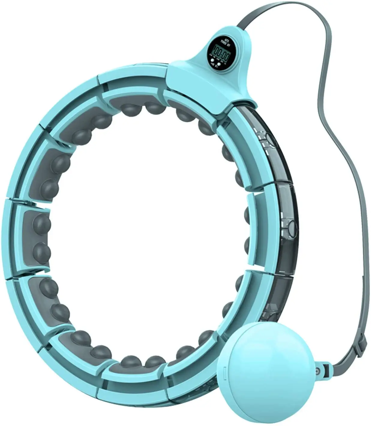 

Smart Hula weight hoop Adults Kids Detachable 2 in 1 Massage Fitness Exercise Burning Slimming Thin Waist Equipment, Blue