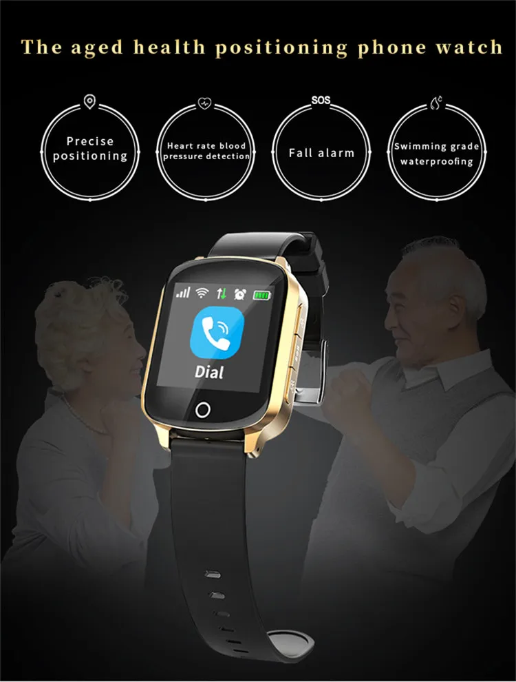 Intrinsically Safe Emergency Phone Sos Elderly Smartwatch For Elder