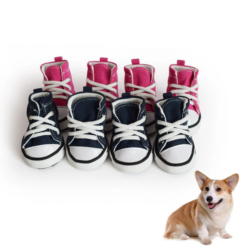 

New fashion designer customized breathable factory price pet dog canvas shoes