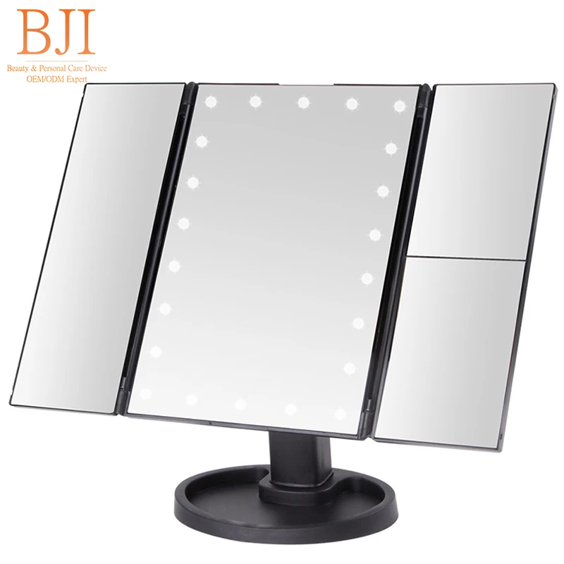 

Wholesale Make up Mirror Custom LED Makeup Mirror with LED Light, White,black,pink