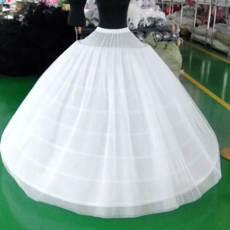 

LSQ05 big high quality women Women 8 Hoops Petticoats for dress, Ivory