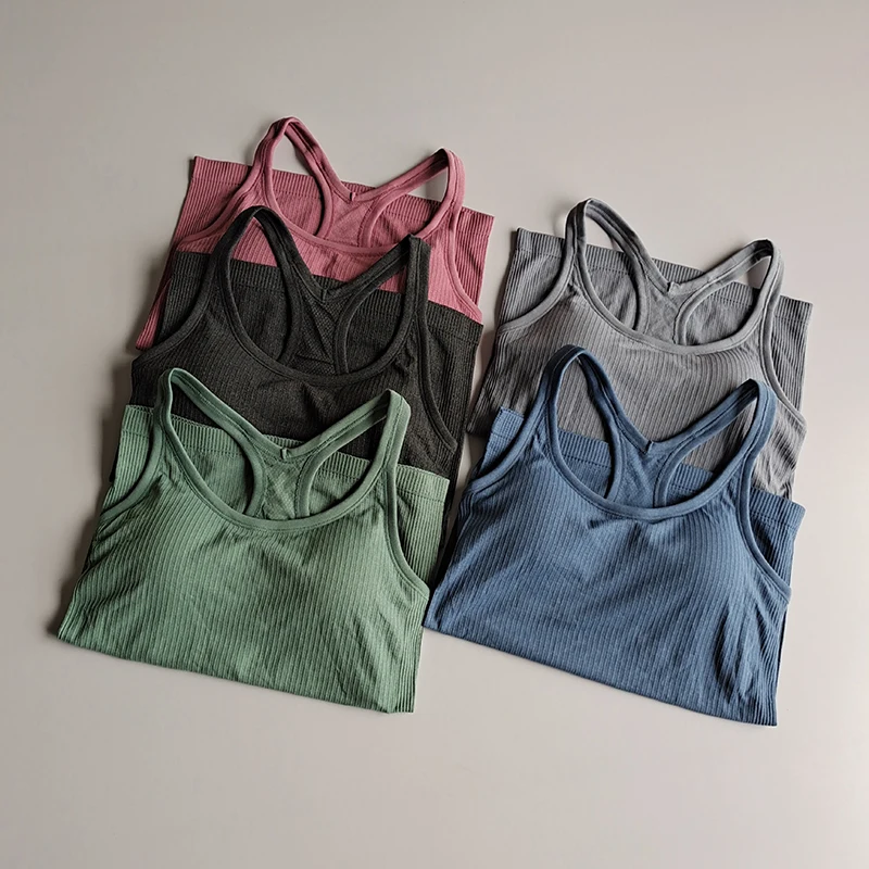 

Women Blouse Fitness Top Shockproof Sport Bra T Shirt Running Yoga Underwear Sports Vest