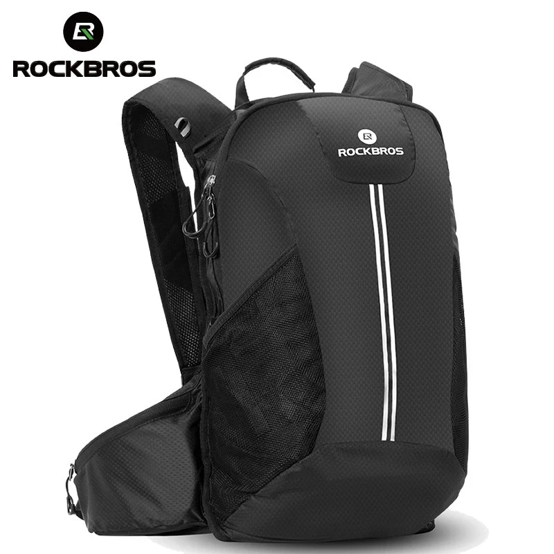 

ROCKBROS Hiking Bags Cycling Backpack Bicycle Rainproof Sport Bags Camping Outdoor Traveling Breathable High Capacity Backpack, Black