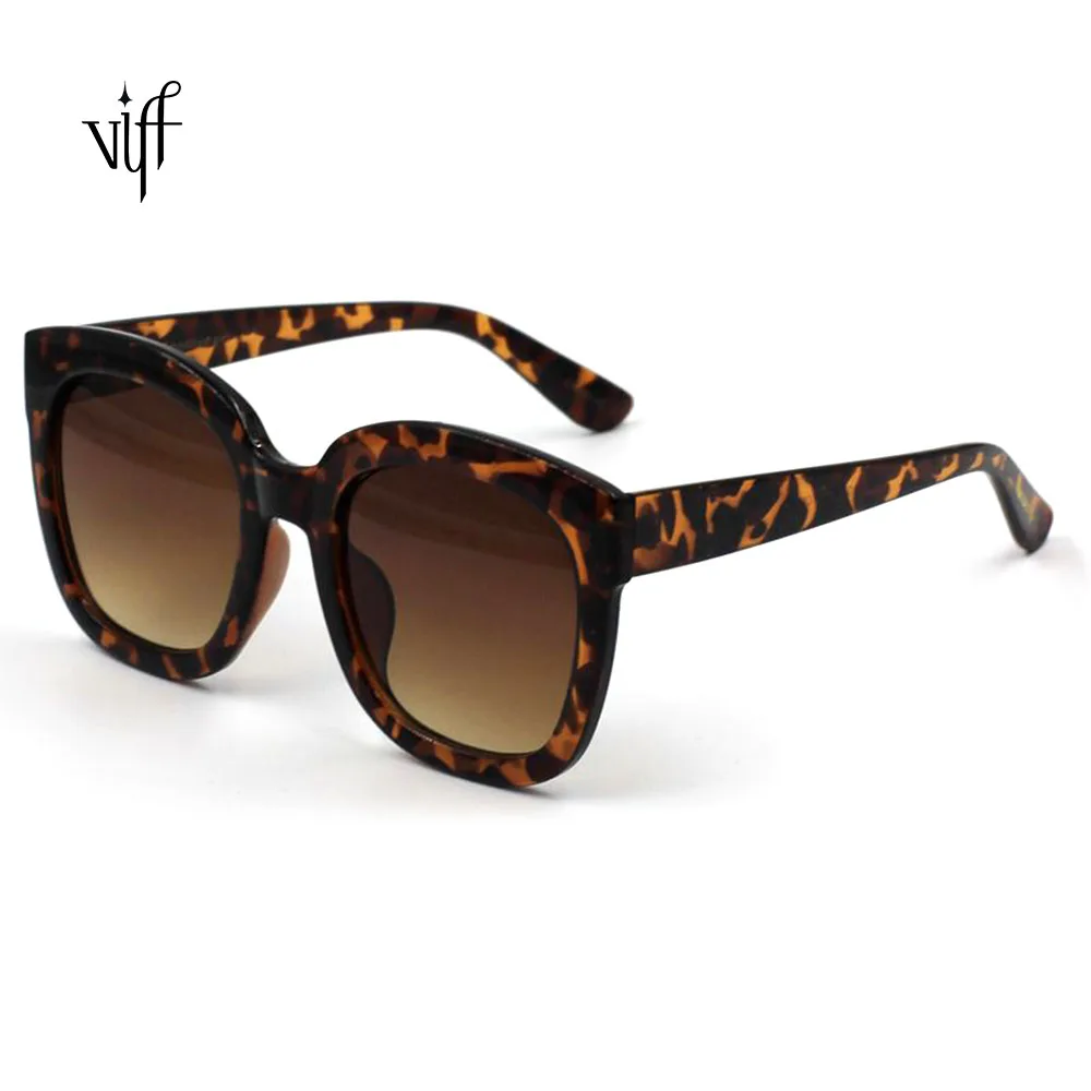 

VIFF HP17086 Tortoiseshell Sun Glasses River Hot 2021 Gafas De Sol Fashion Oversized Ladies Lepoard Sunglasses