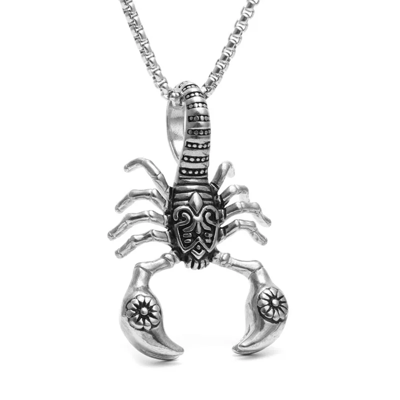 

2022 Make custom jewelry stainless steel chain scorpion pendant necklace