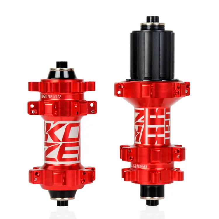 

KOOZER XR420 bicycle hub 6 claw 72 ring front 2 rear 4 Pei Lin mountain bike hub quick release barrel shaft straight pull 24 hol, Black \red \blue\gray