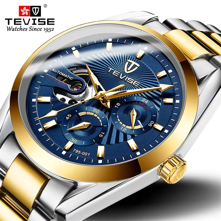 

Western Style OEM Your Logo Luxury Tourbillion Visible Automatic Mechanical Movement Business Men Wrist Watches, Optional