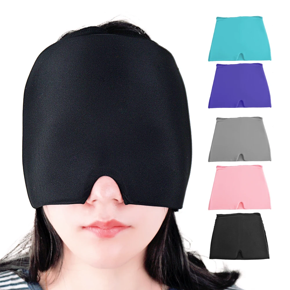 

Fitting Gel Ice Headache Migraine Relief Hat Cold and Hot Therapy Migraine Relief Cap Head Wrap Pack Mask Compress