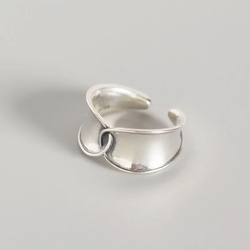 

100% Authentic 925 Silver Handmade Cross Rings Women Jewelry Vintage INS Style