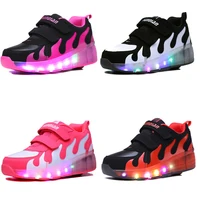 

LED Sports Shoes Breathable Boy & Girls Casual Roller Skate Roller Sneakers