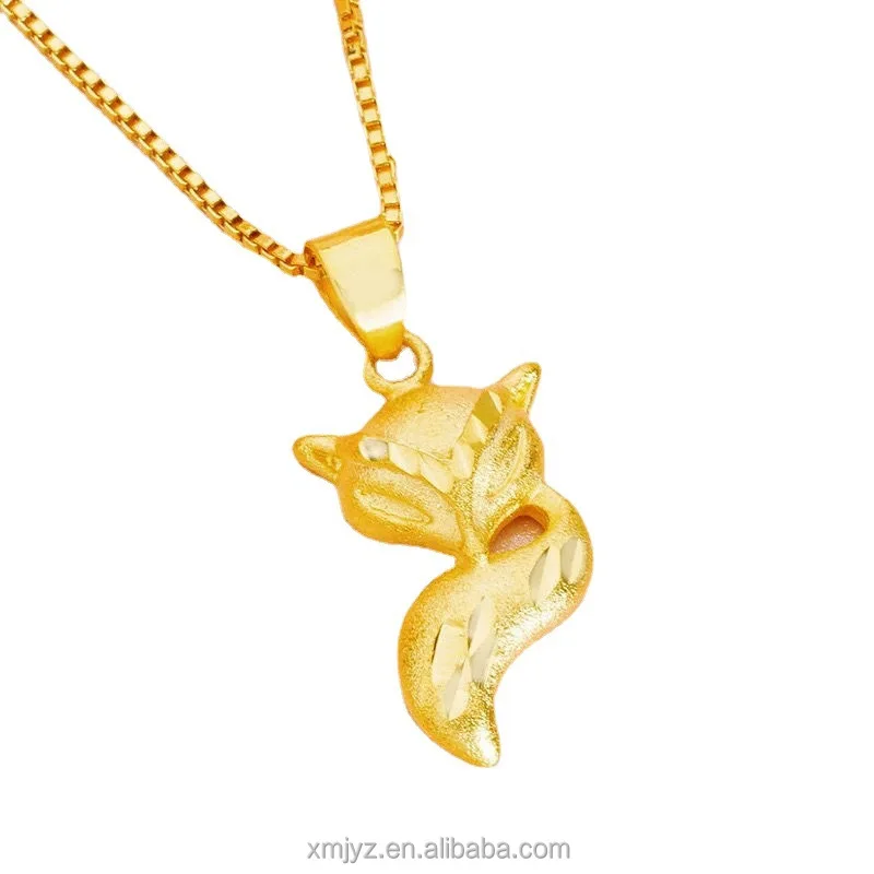 

Gold-Plated Fox Pendant Women's Necklace Pendant Girls Small Accessories Alluvial Gold Live Broadcast Jewelry Gift Supply