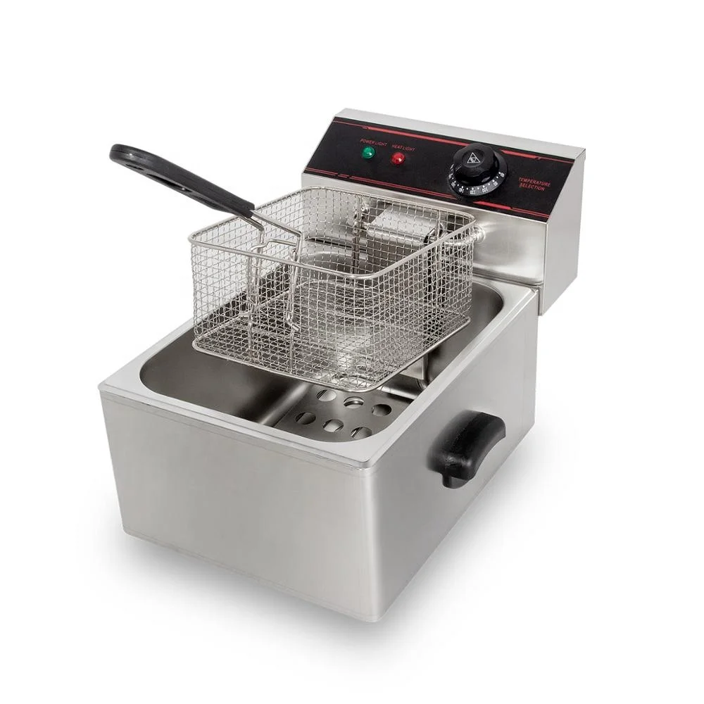 
Restaurant Equipment Electric 6L Fryer Single tank Fries Chicken Deep Fryer 