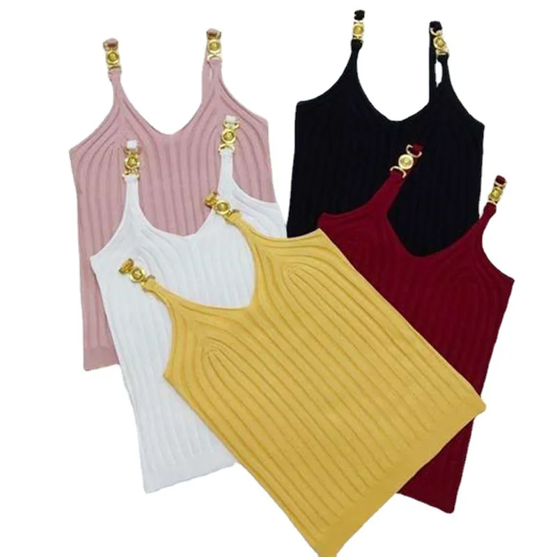 

Women's Summer Outer Vest Suspender V-neck Slim Sleeveless Knitted Vest