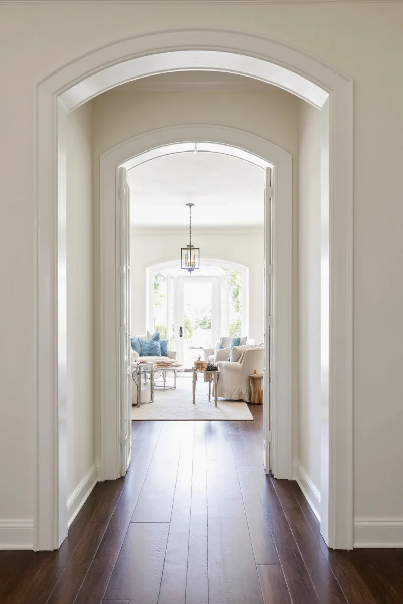 Comparison of classic and modern arched doorways