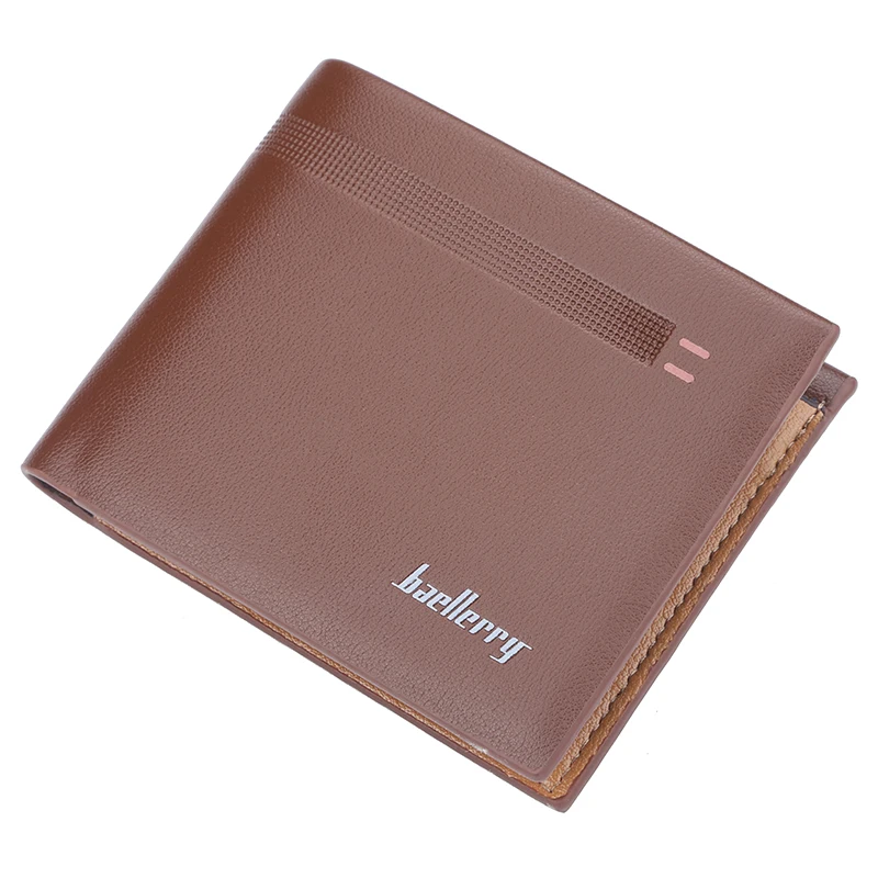 

Baellerry Hot selling Men's Short PU leather Money Card Holder case Business Leisure Wallet,Female coin purse wholesale In Stock, Black,light brown,dark brown