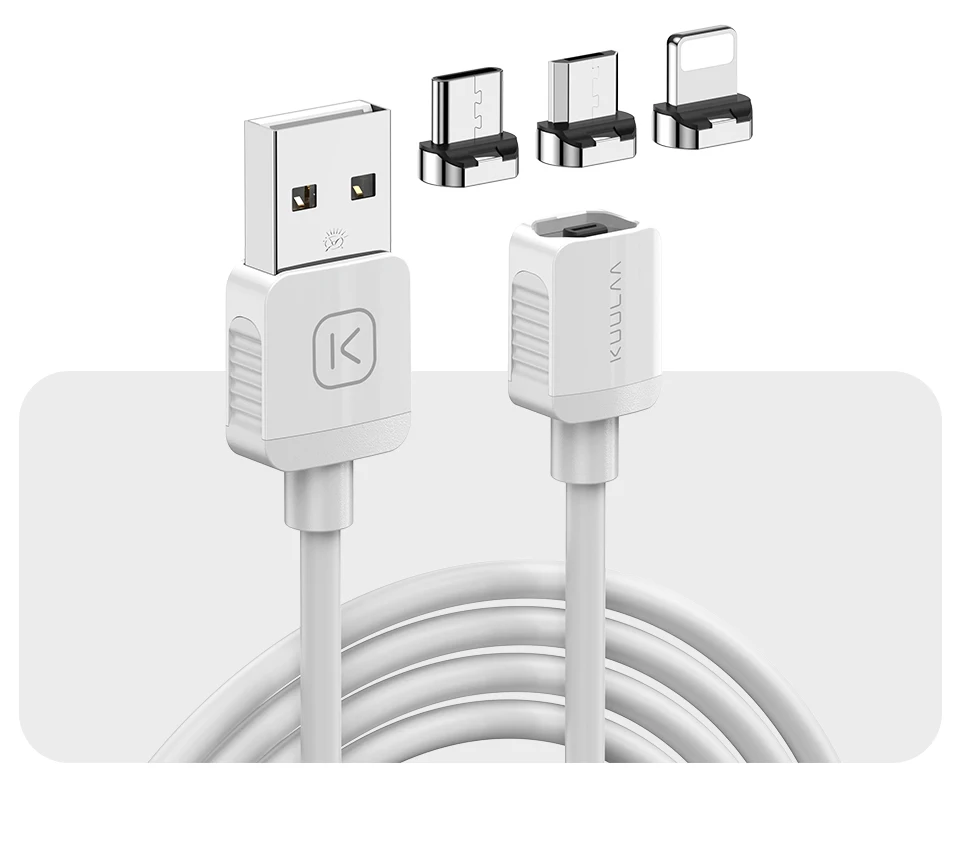 

Factory Original High Quality LED Magnetic Type C 2A Fast Charging 2 Pin 3 in 1 Multi Magnetic USB Charging Cable for Data Cable