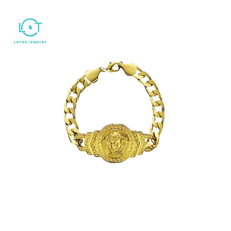 

Lotus gold alloy fashion jewelry set Medusa bracelet religious jewelry set