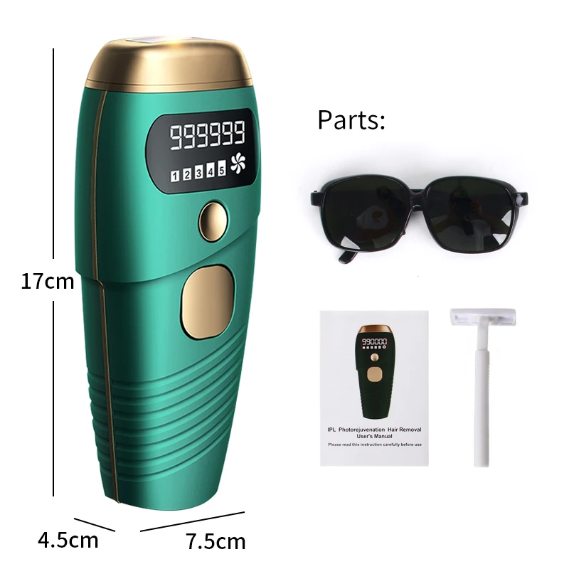 

999999 Flash IPL Epilator Laser Hair Removal Recharge Trimmer Hair Remover Permanently Epilator Painless
