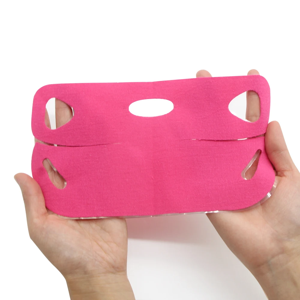 

HODAF V Shape Lifting Up Face Mask V Shaped Slimming Mask Patches, White/pink