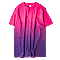 

Men's Streetwear Blank Dip Dye Gradient T Shirt Casual Cotton Slim Fit Color Block Two Tone T-Shirt