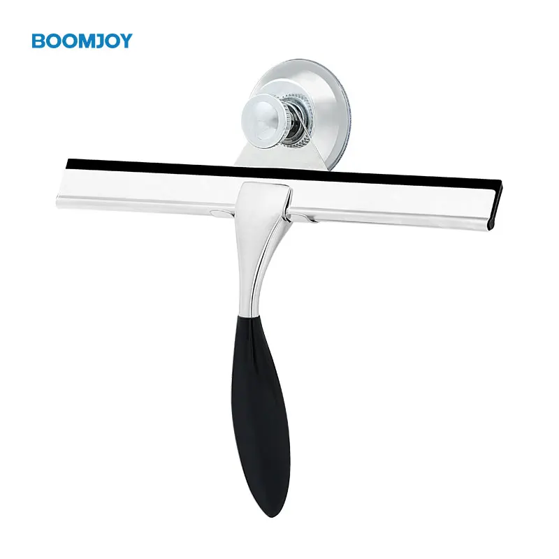 

BOOMJOY Wholesale rubber sponge metal handle car cleaning wiper steel window squeege, Gray