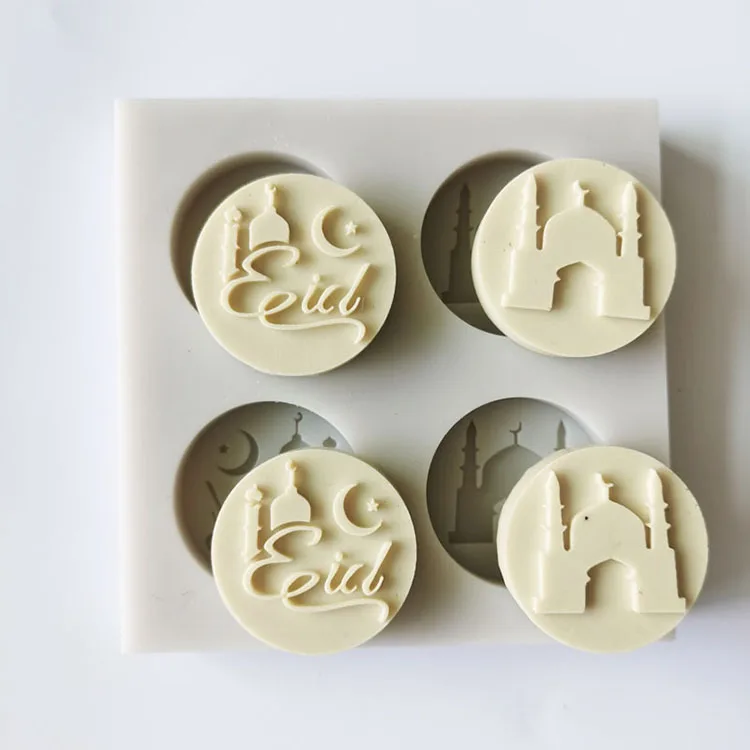 

Eid Mubarak Arabic Font Silicone Cake Fondant Mold Cookie Chocolate Sugar Craft Mould DIY Baking Tools Decoration