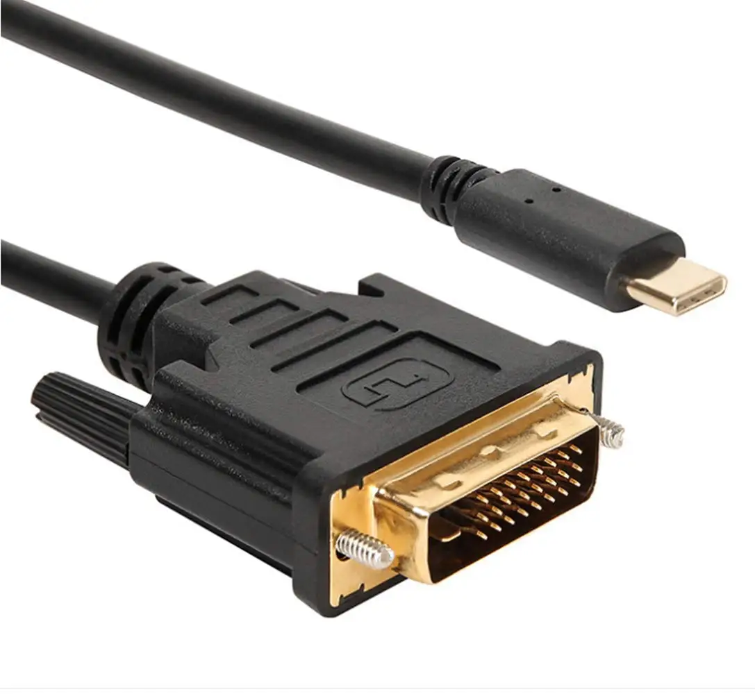 

USB 3.1 Type C (USB-C) to DVI M Adapter Cable 1.8M, White/black