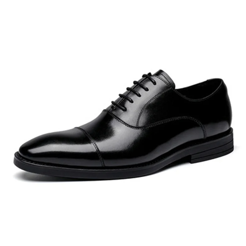 

Laoks Mens Oxford business Shoes with Genuine Leather wedding office black and brown Dress derby Shoes for Men