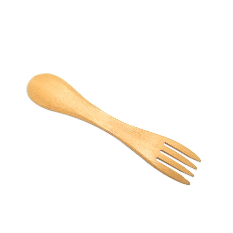 

Hot sales Wholesale reusable premium wooden bamboo spork, Natural