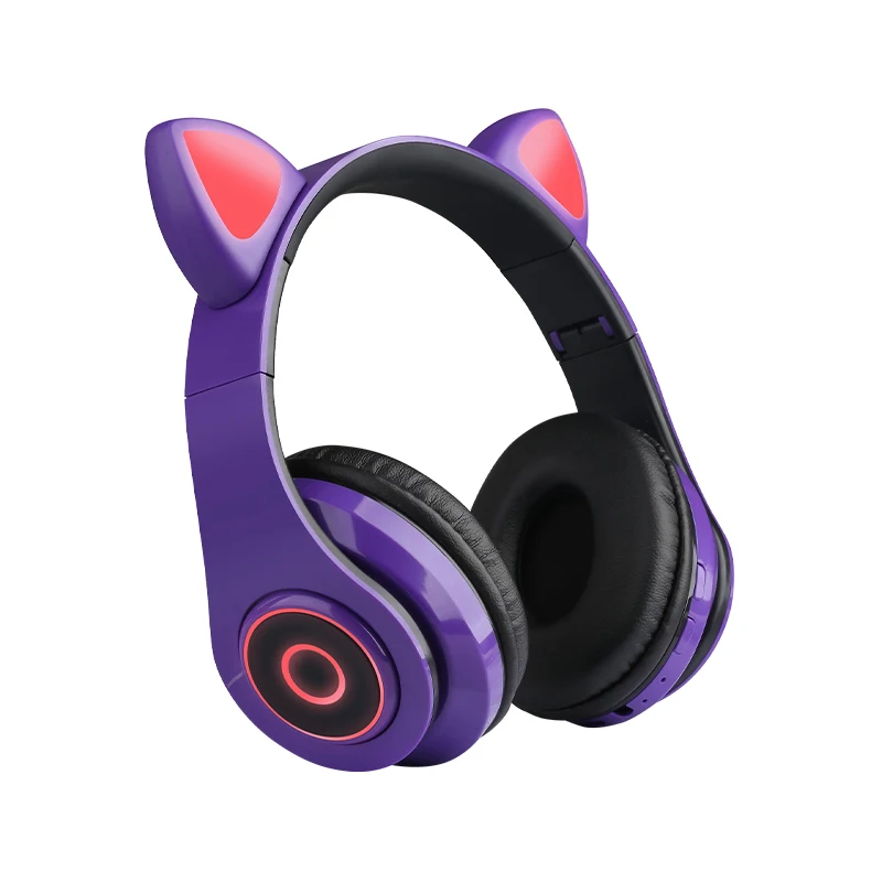 

Wireless Headphones LED Cat Ears Headset Gaming Noise Canceling Stereo Wireless Earphones