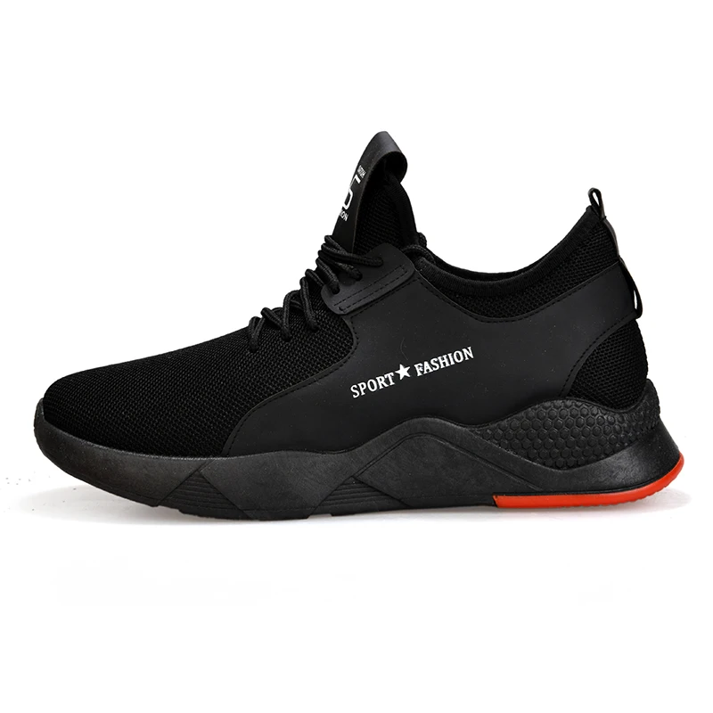 

Men's Steel Toe Safety Shoes Breathable Work Safety Shoes fly knit sneakers casual running shoes, Picture