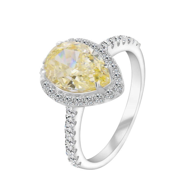 

Hip Hop Pear Shape High Quality Cubic Zirconia Wedding Jewelry Set Bridal