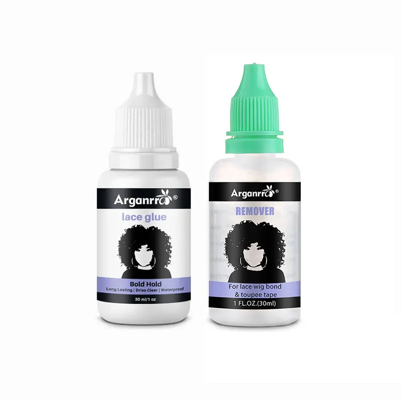 

ARGANRRO custom logo wig adhesive bonding glue, get 100 pcs hair brushes for free