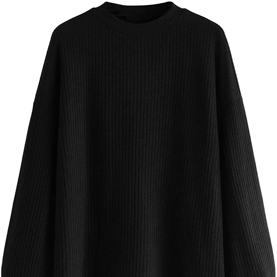 

Women's Oversized Off Shoulder Knit Mini Sweater Dress Shirts Long Sleeve Sexy Formal Sweatshirt Dress, Grey
