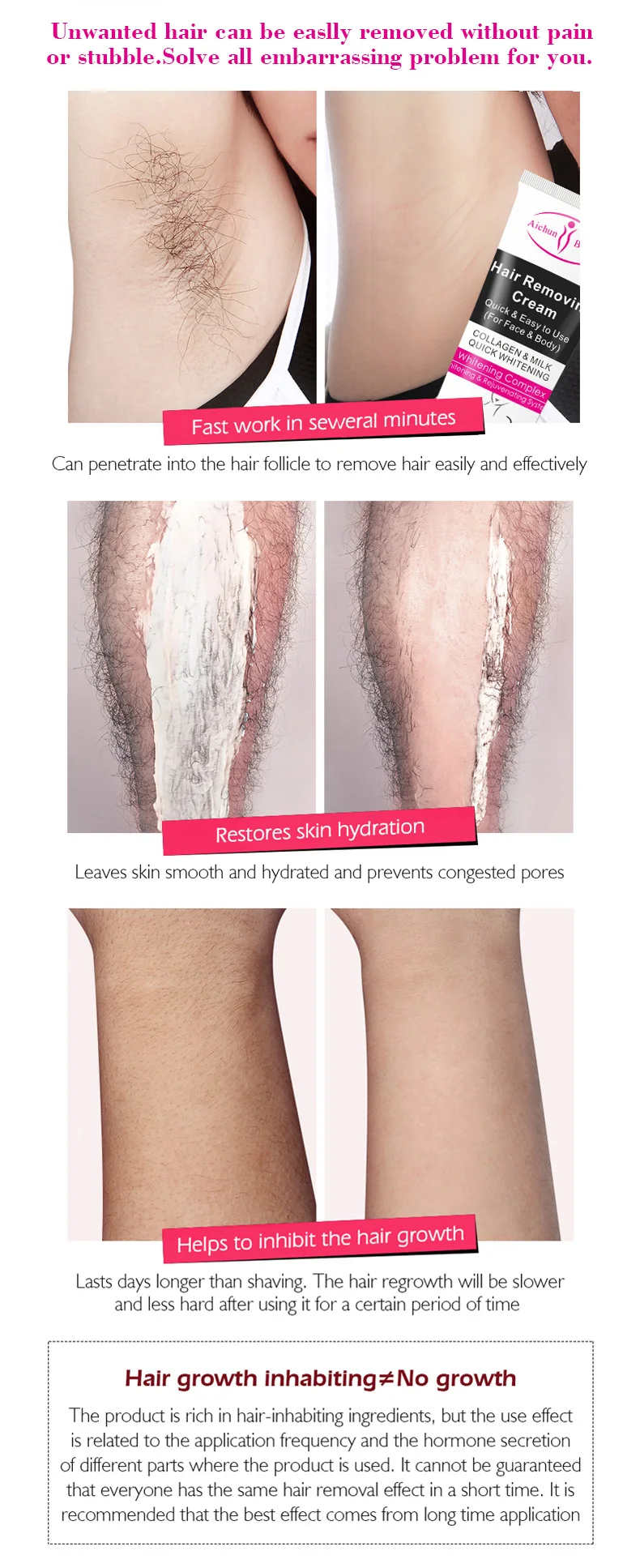 Skin Care 3 Minute Quick Legs Armpit Private Parts Best Body Hair