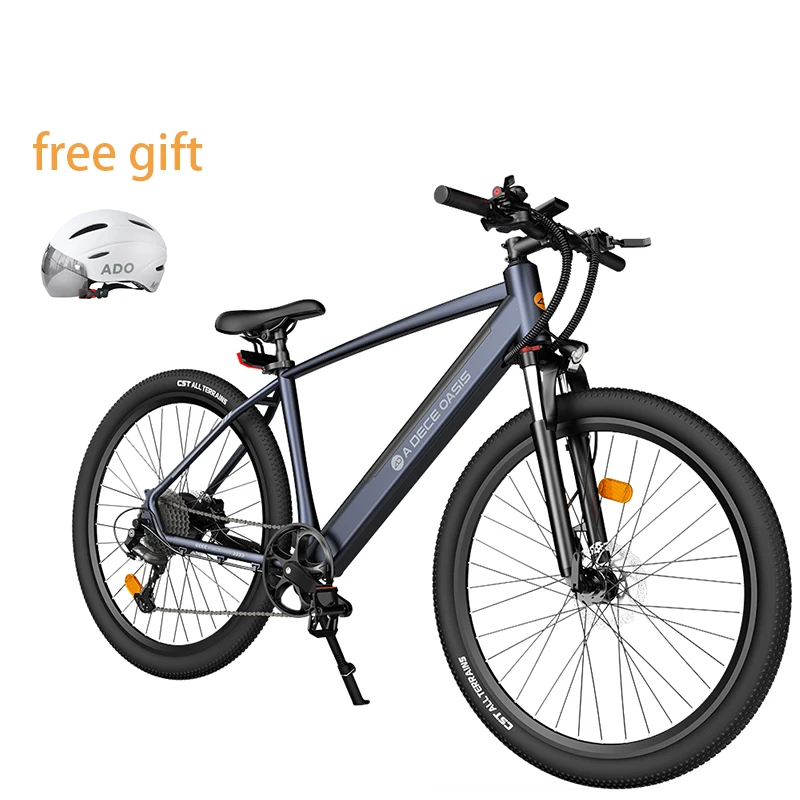 

EU US UK Warehouse ADO D30 e bike Electric Bicycle Bike Electric Hybrid City Mountain Road Bike ebike, Grey, silver