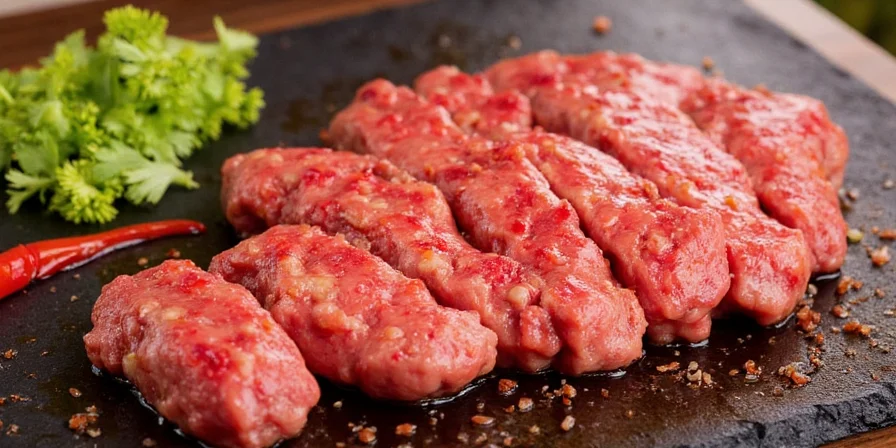Side-by-side comparison of grilled and pan-seared beef slices