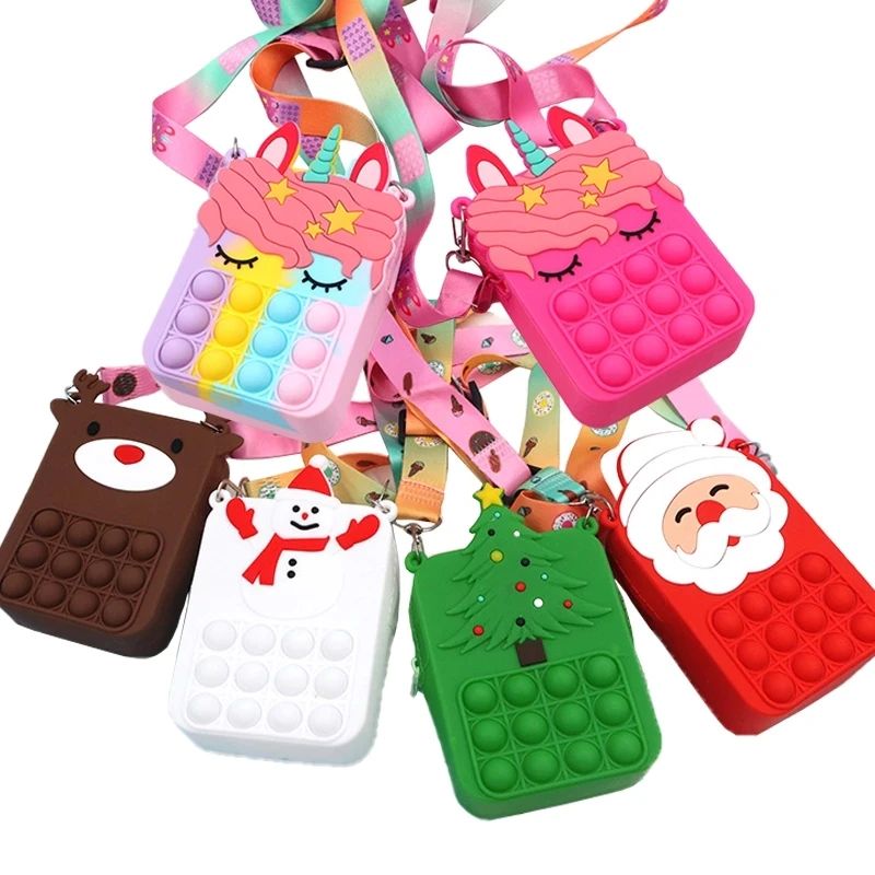 

DS185 3PCS/SET Customize Rainbow Push Bubble School Bookbag Big Size Sensory Shoulder Bag Stress Relief Backpack Fidget Bag, Multi-color