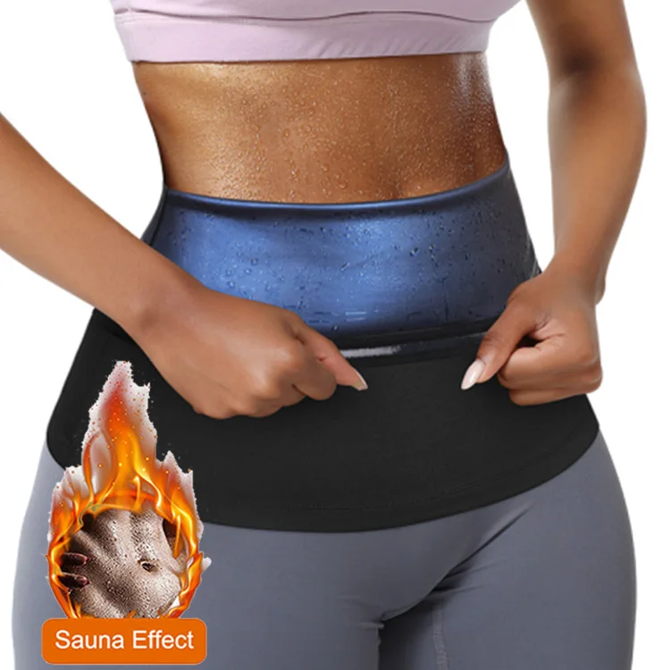 

Custom Logo Service Waist Trainer Sauna Wrap High Compression Sweat Shaper Fat Burning Neoprene Tummy Wrap Wasit Trainer, As shown