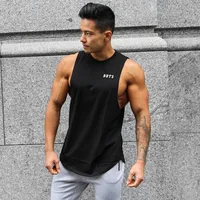 

China Supplier customize sports dry fit fitness gym tank tops custom made vests singlets men