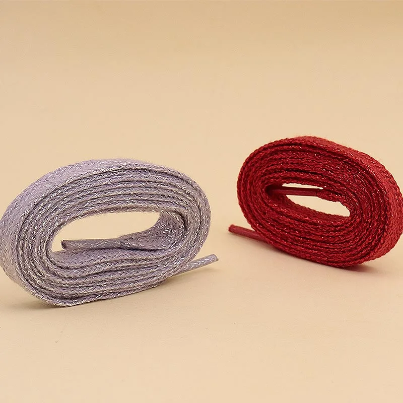 

Coolstring Manufacturer Brand New 140cm Length macrame Cords Metal Wire Insert Polyester Custom Colorful Elastic Shoe Laces, Customized