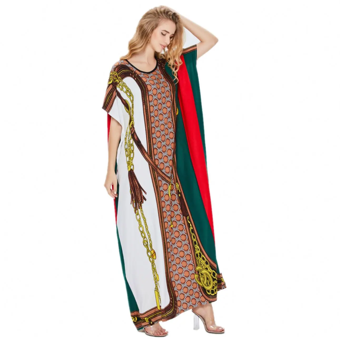 

New Arrivals Summer Middle East National Robe soft fashion women islam Kaftan moroccan Muslim Dress, Picture color
