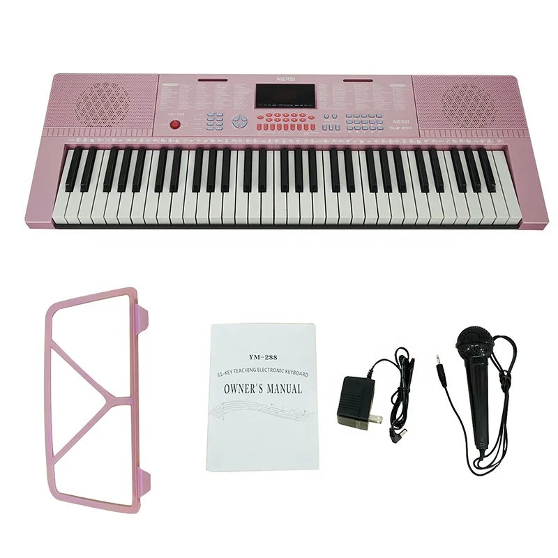 

Chinese manufacturing low price pink color LED Display recorded song 61 keys electronic keyboard piano