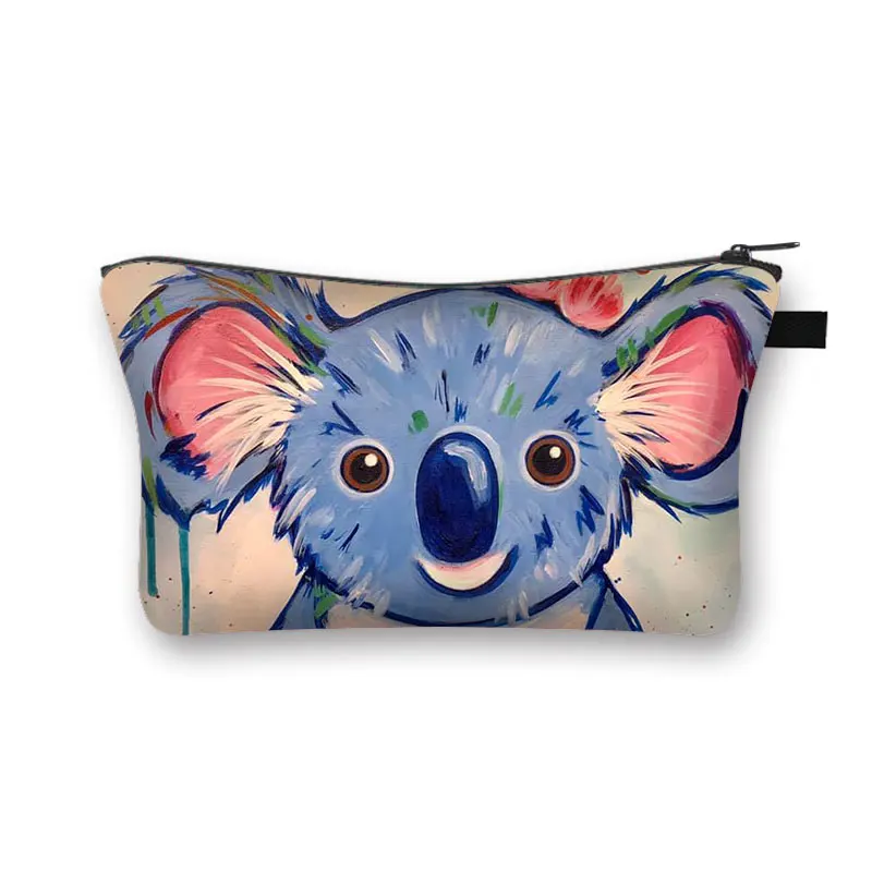 

Kawaii Animal Koala Print Cosmetic Bag Women Beauty Makeup Bags Girls Storage Bags Ladies Cosmetic Cases Lipstick Holder, Customized